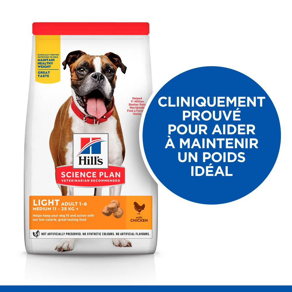 HILL'S Science Plan Light Medium Adult au Poulet - Croquettes pour chien – Image 8
